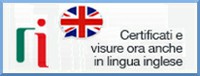 Certificati e visure in lingua inglese