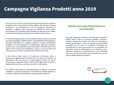 Campagna Vigilanza Prodotti 2019