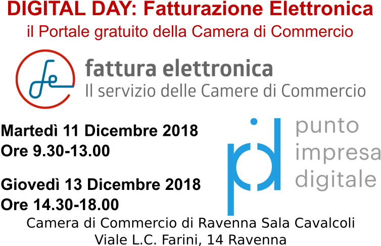 Evento Fattura elettronica PID Ravenna 11 e 13 Dicembre 2018